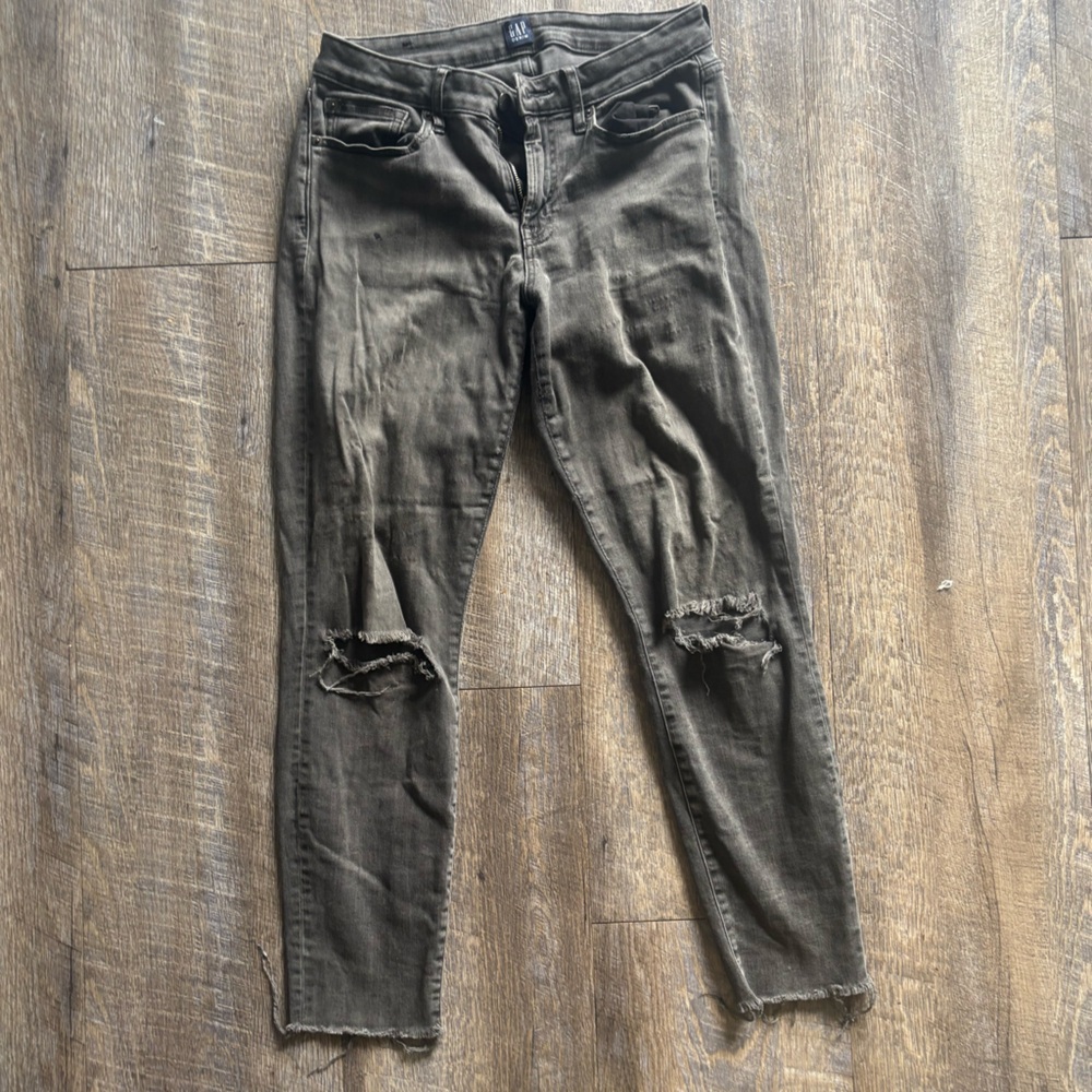 GAP Women's Skinny Jeans - Dark Olive
